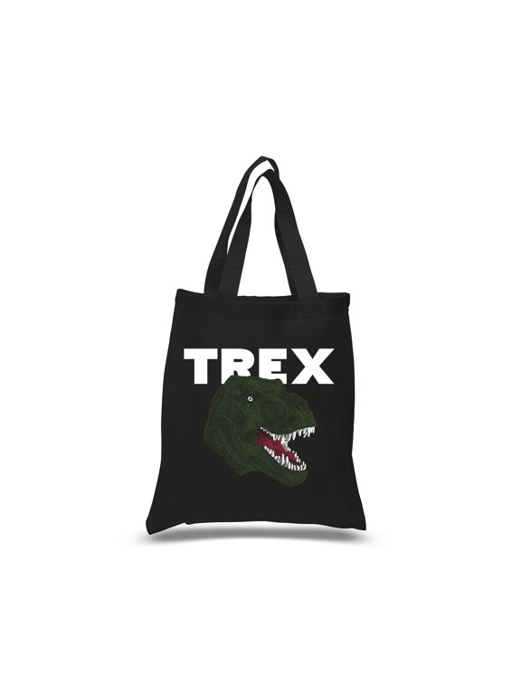 Small Word Art Tote Bag - T-Rex Head