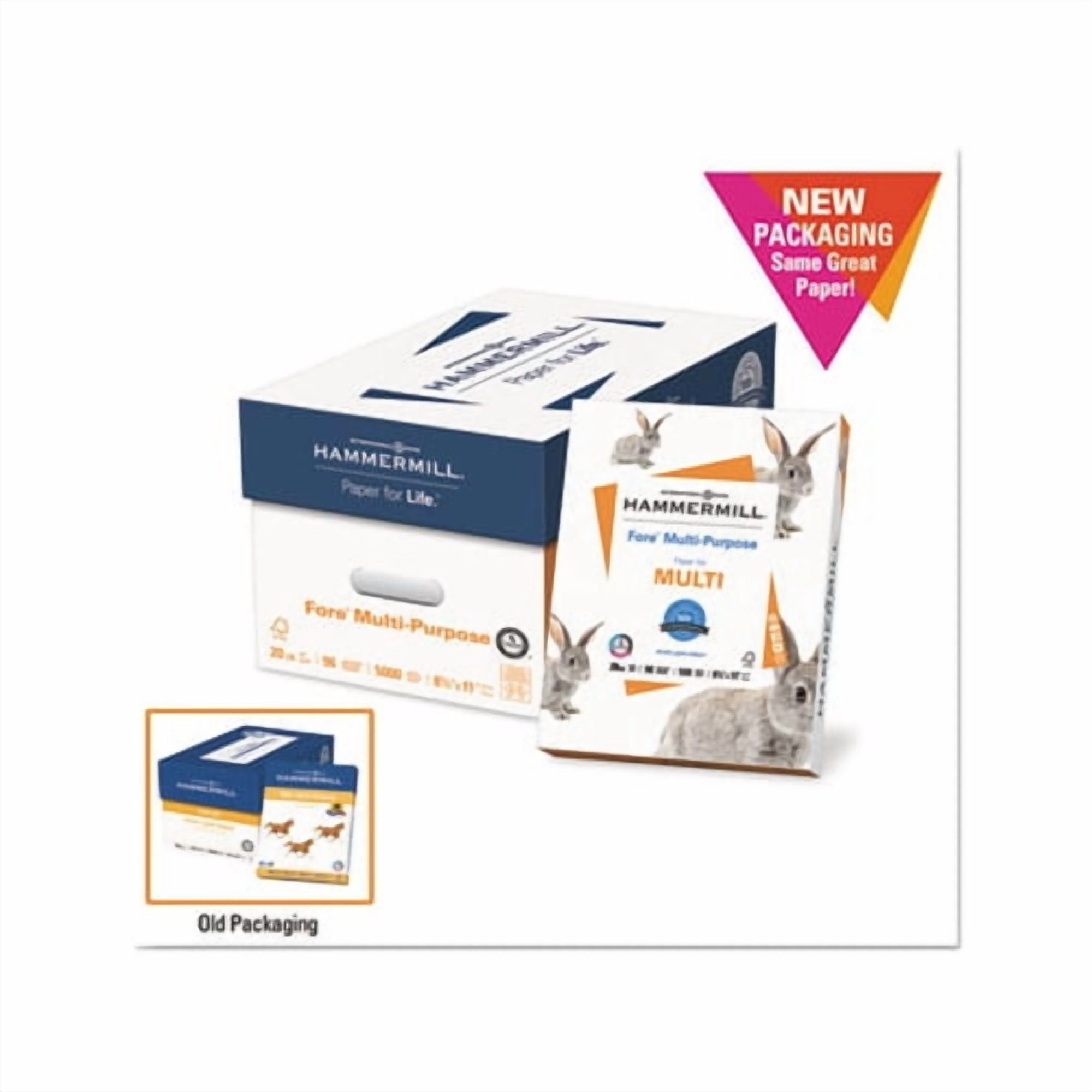 Fore Multipurpose Print Paper 96 Bright, 24lb, 8.5 x 11, White, 500 Sheets/Ream, 10 Reams/Carton
