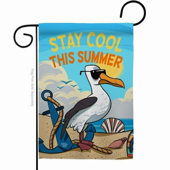 Ornament Collection G192122-BO Stay Cool This Summer Summertime Fun & Sun 13 x 18.5 in. Double-Sided Decorative Vertical Garden Flags for House Decoration Banner Yard Gift