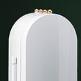 thumbnail image 2 of Jewelry Storage Box Foldable Mirror Design Plastic Metal Necklace Screen Display Rack for Home Screen Pearl White, 2 of 5