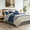thumbnail image 5 of Gracie Mills Kimberly 7-Piece Microsuede Comforter Set Blue Multi Color GRACE-3263, 5 of 5