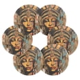 thumbnail image 2 of Woman Of Face 6 Pcs Drink Coasters with Holder Absorbent Coasters Woven Coasters for Drinks Table Desk Protection Home Decor, 2 of 7