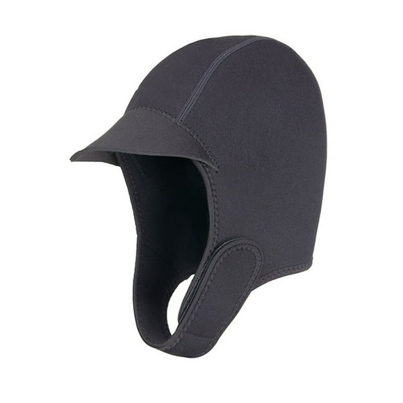 Toystoory Gorros de buceo ajustables de Color sólido a prueba de frío gorro de natación resistente al desgaste protección de la cabeza trajes Deportes acuáticos Negro