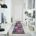 thumbnail image 4 of Yayeee Runner Rug for Bedroom 2'x6' Machine Washable Hallway Non Slip Mat, Colorful Art Leaves Pattern, 4 of 8