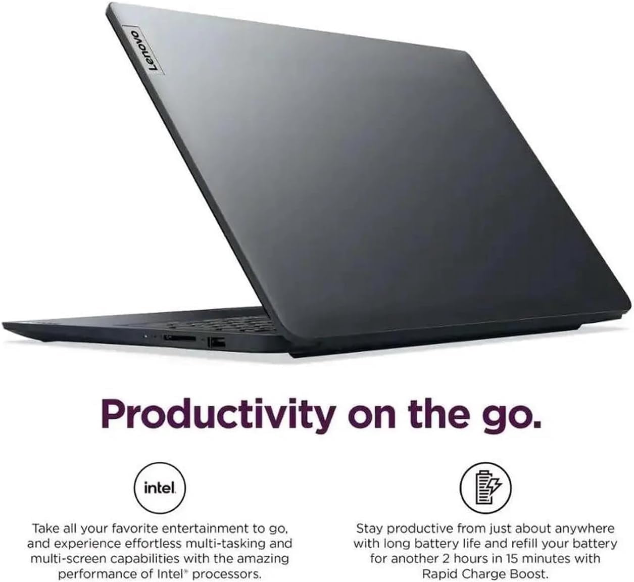 Lenovo IdeaPad 1i 15.6" FHD Touchscreen Laptop, Intel Core i5-1335U, 8GB DDR4 RAM, 256GB SSD, Windows 11 Home, Copilot AI, Intel Iris Xe Graphics, Abyss Blue, 83B40006US