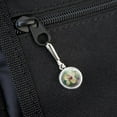 thumbnail image 3 of Tropical Yellow Hibiscus Flower Hawaiian Vacation Antiqued Charm Clothes Purse Suitcase Backpack Zipper Pull Aid, 3 of 5