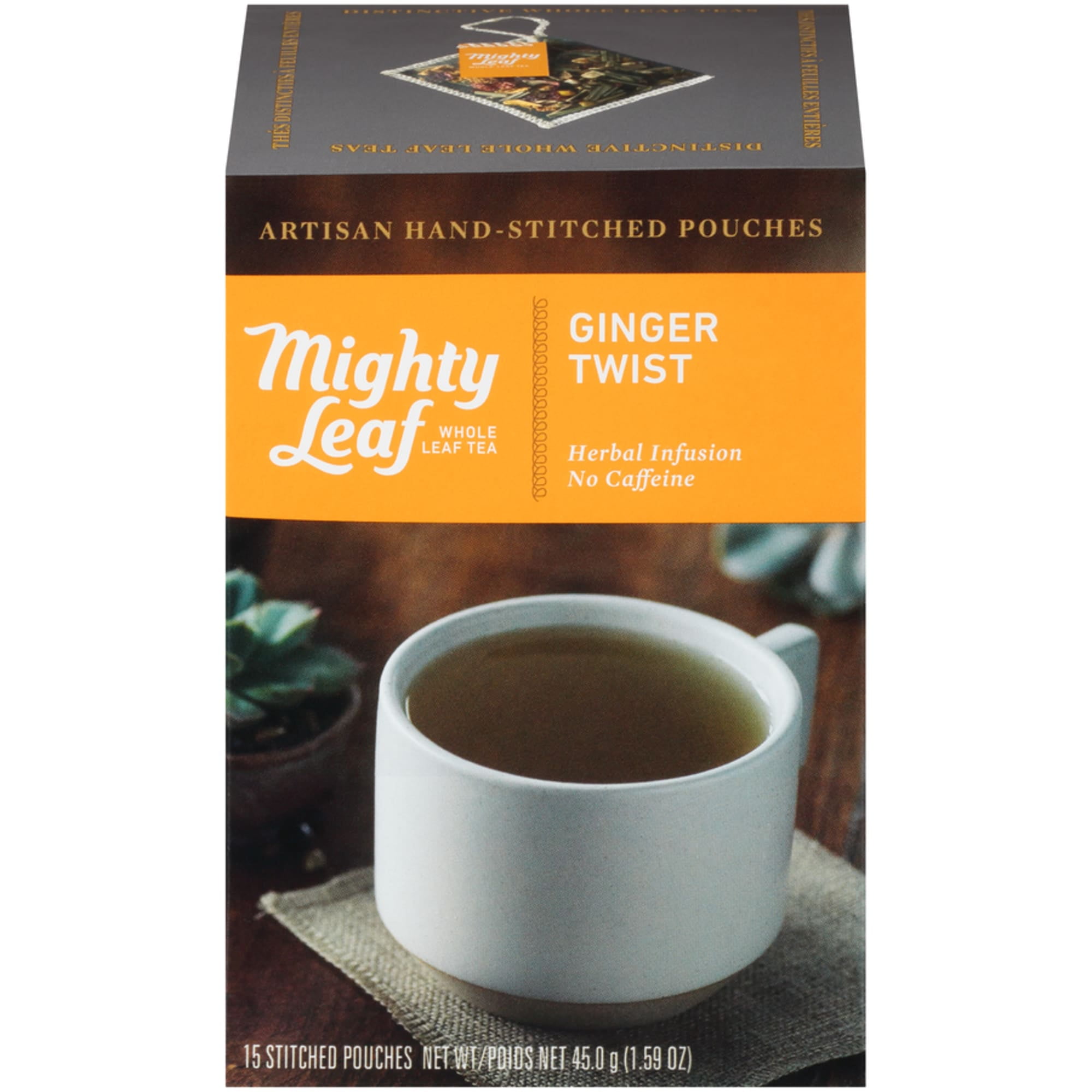 Mighty Leaf Tea Ginger Twist, Herbal Tea, 15 Tea Bags