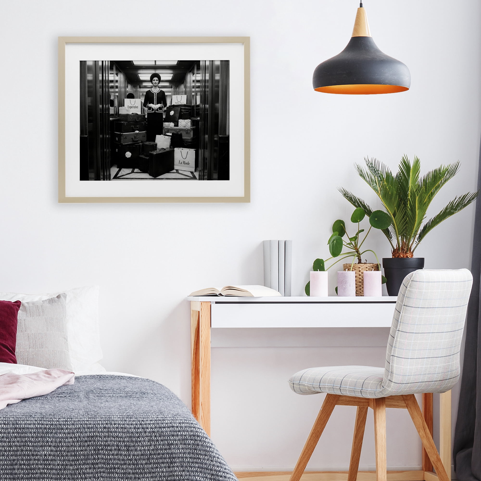 Stupell Industries Elevator Chic Shopping Birch Framed Print Under Glass, design by A Barefoot Stylist