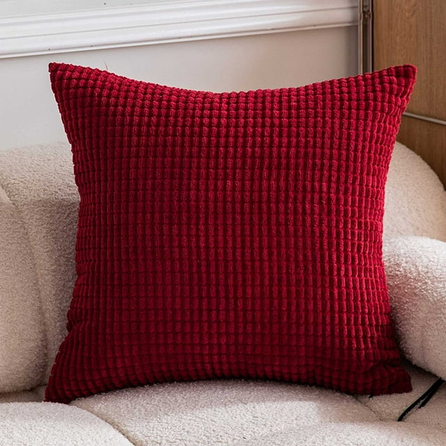 Spring Set Of 2 Corduroy Striped Cushion Covers 24x24 Inch Throw Pillow Covers For Living Room 24x24 In 2 Pack