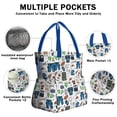 thumbnail image 3 of Blue Football Game Icons Pattern Drawstring Lunch Bag Women - Drawstring Lunch Bag Insulated for Work Office - Stain-Resistant Large Lunchbags for Women with Multi-Pockets, 3 of 6