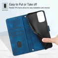 thumbnail image 5 of Allytech for Samsung Galaxy A13 5G Crossbody Case, Wallet Purse Handbag Case with Shoulder Strap Neck Strap Card Slots Pocket PU Leather Magnetic Flip Kickstand Cover for Galaxy A13 5G (2021), Blue, 5 of 10