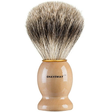 shaveway 100% original pure badger shaving brush. engineered for the best shave of your life.for all methods,safety razor,double edge razor,staight razor or shaving razor, this is the best badger