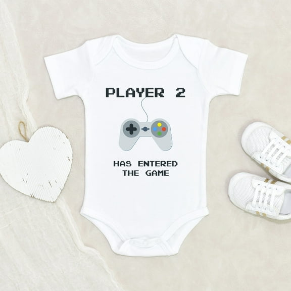 Newborn Baby Clothes - Player Two Has Entered A Game Baby Clothes - Gamer Baby Clothes