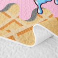 thumbnail image 5 of Manfei Watercolor Bowknot Quilt Full,Drippy Ice Cream Pattern Full Bedspread Sets,3 Pieces,1 Coverlet and 2 Pillowcases, 5 of 7