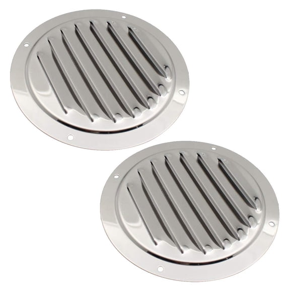 2 Pcs 5 " Round Louvered Air Vent, 316 Stainless Steel Marine Boat Vent Cover,louver, and air outlet, exhaust vent