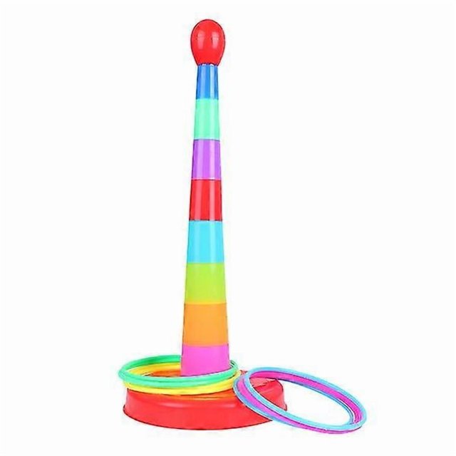 Educational Colorful Ring Toss Puzzle Toys Plastic Intelligence Development Parent-child Sports Game