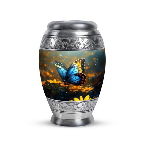 Butterfly Urn for Ashes Adult, Decorative Funeral Urn - Butterfly Theme Cremation & Memorial Sharing Urns for Ashes with Lid - 3inch, Small/Mini Size - Single 1Pcs
