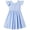 Blue, variant on Toddler Baby Girl Boho Dress Linen Ruffle Sleeveless Casual Dress Pink 100