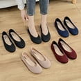 thumbnail image 6 of Women's Wide Width Flats Shoes - Classic Knitted Breathable Ladies Slip on Dress Ballet Shoes., 6 of 8