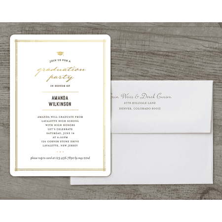 Elegant Grad Deluxe Graduation Invitation