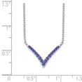 thumbnail image 2 of Auriga Fine Jewelry 14K White Gold 1 mm Tanzanite V-Necklace for Women 18", 2 of 5