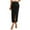 Black, variant on Miqool Women's Bodycon Pencil Skirt Dressy Casual Business Work Office High Waisted Stretch Long Suit Skirt with Front Slit