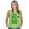 thumbnail image 5 of Please Direct Me Nearest Puppies Tank Top Tee Shirt Women Brisco Brands S, 5 of 6