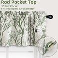 thumbnail image 3 of Driftaway Tree Branch Linen Lined Valance Double Layer Thermal Insulated Blackout Valances 3 Inch Rod Pocket Short Window Valance for Living Room Bathroom 52 Inch by 14 Inch Loden Green, 3 of 8
