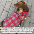 thumbnail image 5 of Reversible Puffer Dog Coat – Warm Winter Dog Jacket & Water-Repellent Insulated Dog Coat with Harness Hole, Windproof, Adjustable Fit for Small & Medium Dogs, Dachshunds – Lava Red, X-Small, 5 of 8