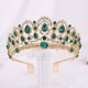 thumbnail image 3 of Nvzi Tiara para novia, diadema de princesa, corona nupcial, joyería para el cabello con diamantes de imitación de cristal, decoración para cumpleaños, graduación, fiesta de disfraces (azul), 3 of 4
