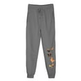 thumbnail image 2 of Makaor Joggers for Women with Pockets Solid Baggy Fleece Loose Sweatpants with Elastic Waist Dark Gray L, 2 of 4