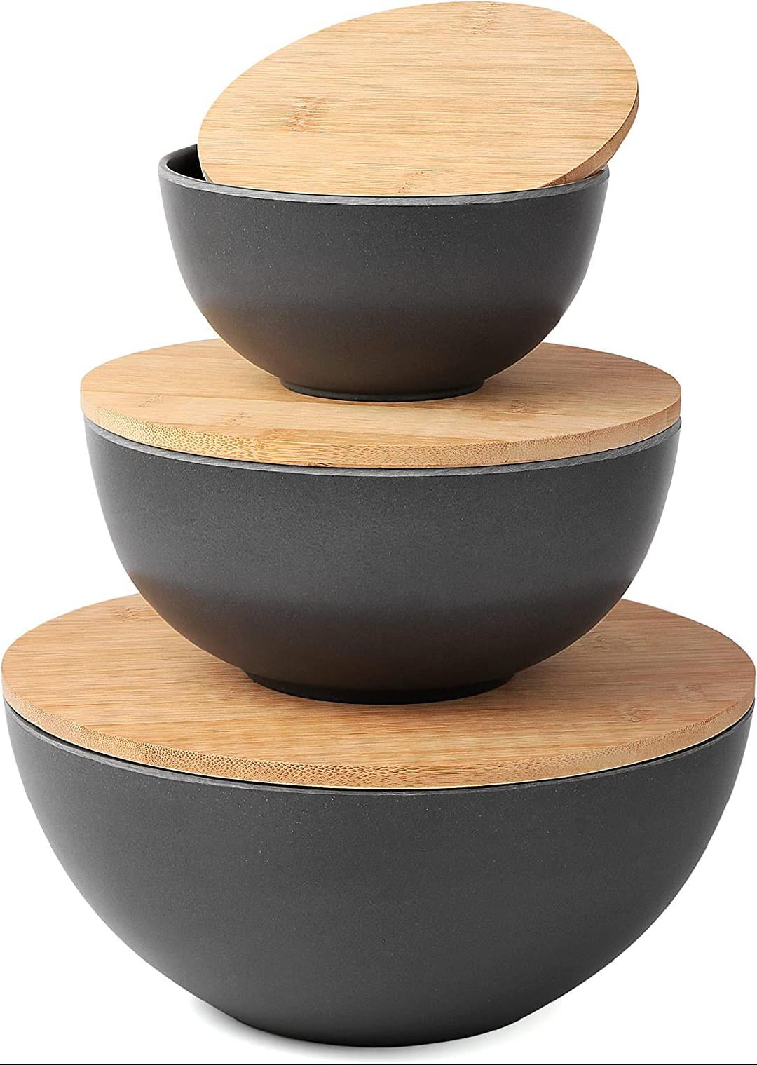 Aveco Biodegradable Reusable Bamboo Fiber Salad Bowl Kitchen Bowl Set with  Wood Lid - China Biodegradable Bowl and Eco-Friendly Salad Bowl price
