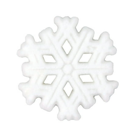 - White Snowflake Edible Sugar Decorations - 12 Count - 19068 - National Cake Supply