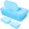 thumbnail image 1 of LOLIPPYY 3Pcs Portable Wipes Container Refillable Wipe Box with Lid for Living Room Or Travel, 1 of 6