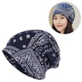 thumbnail image 3 of Chapeau Bonnet Foulard Rétro Turban Doux Couvre-Chef Chauffe-Cou pour Adultes, 3 of 10