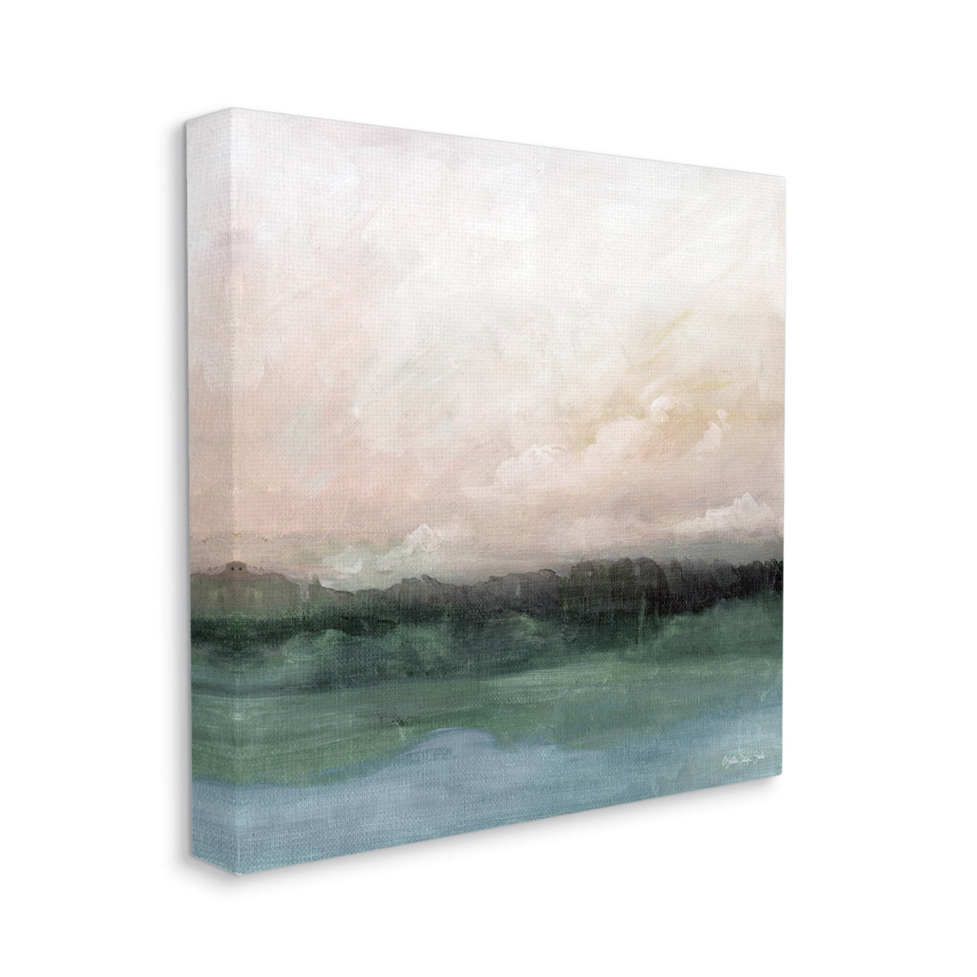 Stupell Industries Rocky Sea Scenic View Impressionist Sublime Cloudy Skies,36 x 36, Design by Stellar Design Studio