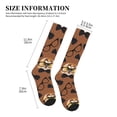 thumbnail image 2 of Compression Socks For Women And Men - Black Bow Owl Brown Compression Socks Circulation For Workout, 2 of 2