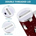 thumbnail image 5 of 40 oz Insulated Stainless Steel Tumbler Double Wall Stainless Steel Tumbler with 2-Way Drinking Cute Penguin Pattern, 5 of 9