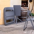 thumbnail image 3 of Compamia Dream Folding Outdoor Bistro Set with 2 Chairs Dark Gray, 3 of 6