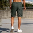 thumbnail image 4 of WIZUTIZ Men's Multi Pocket Zipper Cargo Short Outdoor Casual Loose Fit Dungarees Shorts, 4 of 5