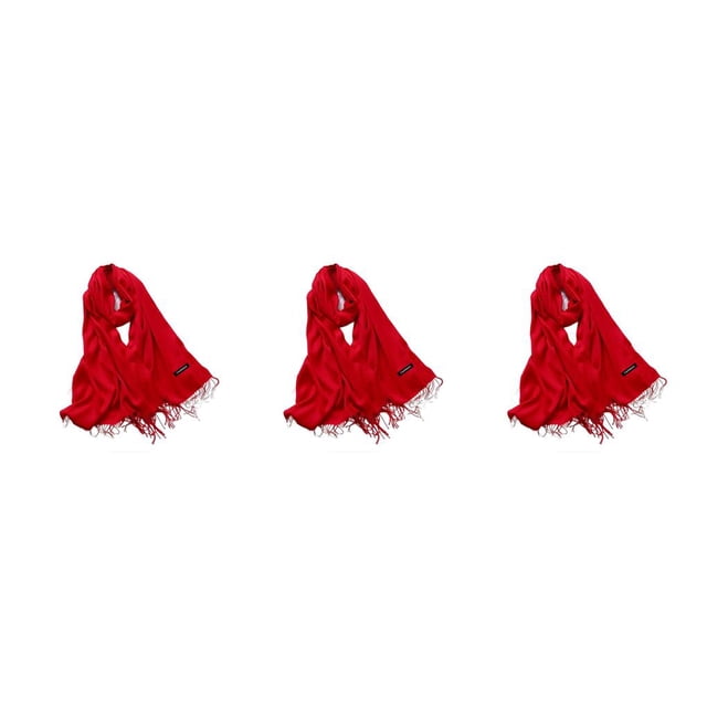 Sonducket Bufanda de mujer con borla, bufandas de invierno de moda gruesa pura, chal de Cachemira hecho a mano para mujer, nuevas decoraciones Type1 NO1