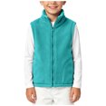 thumbnail image 5 of CAICJ98 Toddler Boys Girls Fleece Vest Kids Polar Fleece Zipper Jacket Sleevless Fall Winter Warm Outerwear With Pockets (Sky Blue,9-10 Years), 5 of 7