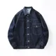 thumbnail image 2 of Abrigo vaquero para hombre, mangas anchas, chaqueta vaquera de otoño, para hombre, azul, holgado, a la moda, talla grande, vintage, entrega rápida, bajo coste a bordo GL, 2 of 5