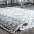 thumbnail image 2 of nuLOOM Vasiliki Moroccan Shag Tasseled Area Rug, 9' x 12', White, 2 of 9