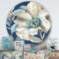 thumbnail image 2 of Designart 'Indigold Watercolor Flower I' Art Mural Rond en Métal Style Ferme - Disque de 36, 2 of 5