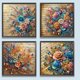 thumbnail image 2 of 4 Uds. 5D DIY Parcial Con Forma Especial Flores 30x30cm, 2 of 9