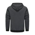 thumbnail image 3 of Homenesgenics Hoodies for Men 3xl Big and Tall Man Color Match Drawstring Zipper Pockets Hooded Hoodie Gray L, 3 of 3