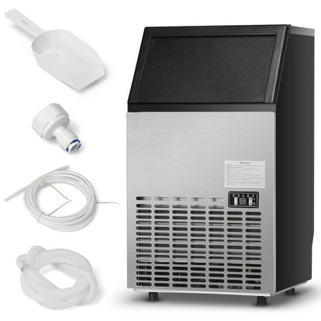 Costway Built In Stainless Steel Commercial Ice Maker Portable Ice