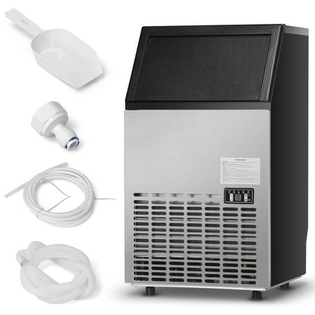 Costway Built-In Stainless Steel Commercial Ice Maker Portable Ice Machine