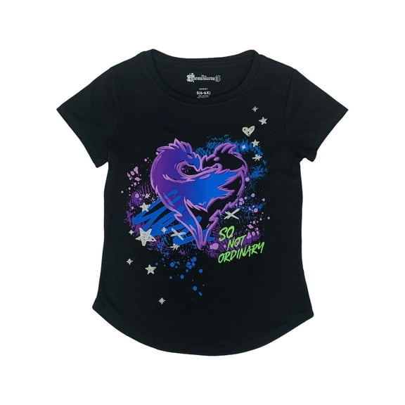 Disney Descendants Girls Black So Not Ordinary T-Shirt Tee Shirt X-Small 4-5